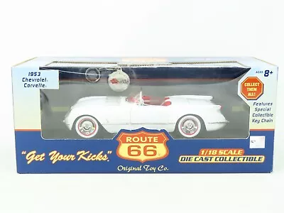 1:18 Scale Original Toy Co. Route 66 Die-Cast 1953 Chevrolet Corvette - White • $79.95