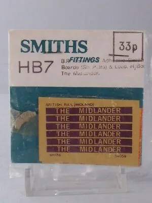 Vintage Smiths Unpainted The Midlander Headboard & Coach Boards OO Gauge Ref HB7 • $14.09