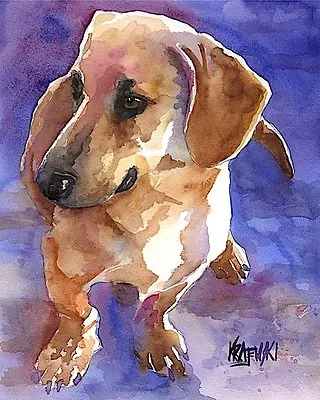 Dachshund Dog 11x14 Signed Art PRINT From Painting RJK • $31.50