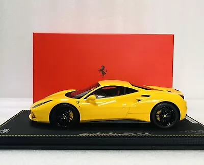 1/18 BBR Ferrari 488 GTB Giallo Modena/Red Interior Limited 10 PCS #01/10 • $695