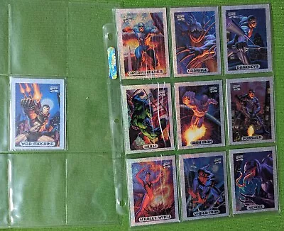 1994 Marvel Masterpieces Silver Holofoil Trading Cards Complete Insert Set Of 10 • $35