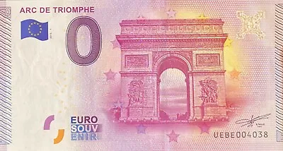 £213.90 • Buy Ticket 0 Euro Arc Of Triomphe Paris France 2015 Number Various