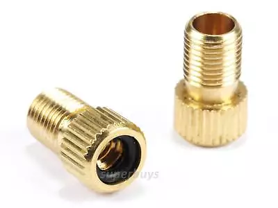 2pcs Brass Schrader Valve Adaptor Pressure Tube Air Stem Tyre Tire Car Converter • $4.78