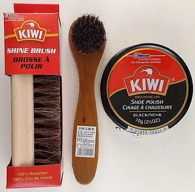 $21.99 • Buy KIWI JUMBO BLACK  SHOE POLISH CREAM KIWI SHINE BRUSH & DAUBER, SELECT: Items
