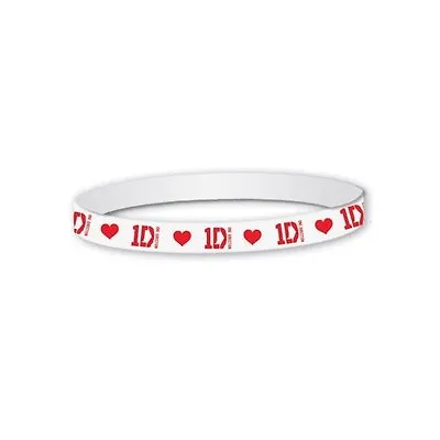 £2.75 • Buy One Direction 'Logo White' 10 Mm Gummy Band Unisex Accessories Brand New Gift