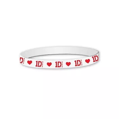 £2.75 • Buy One Direction 'Logo White' 10 Mm Gummy Band Unisex Accessories Brand New Gift