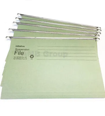 £8.25 • Buy Green Hanging Suspension Files Tabs Insert Filing Cabinet Foolscap Or A4 Folders