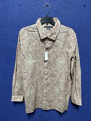 Size 2XLT Perry Ellis Mens Dress Shirt Sketch Print Stretch Fit Big And Tall • $25.10