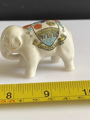 Vintage Crest Matlock Bath Elephant Old Crested Souvenir Collectible Collectors • £4