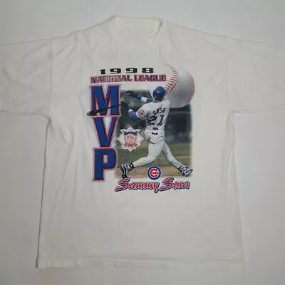 Vintage Sammy Sosa Chicago Cubs 1998 White Unisex S-5XL T-Shirt Gift For Fans • $22.99