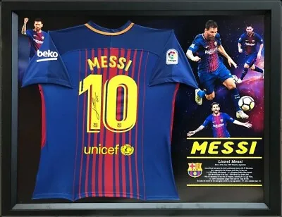 $1800 • Buy Lionel Messi Personally Signed Barcelona Home Shirt