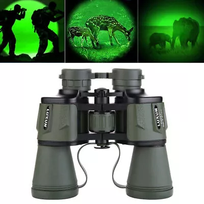 20X50 Zoom Binoculars Day/Night Vision Travel Outdoor HD Hunting Telescope Bag • £23.99