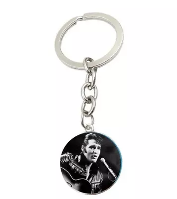 Elvis Presley Cabochon Keychain Keyring Bag Tag 151 • $7.99