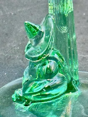 Mexican Hand Blown Glass Margarita Glass With Cactus Resting Man Green Dessert • $9