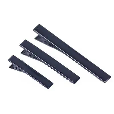 10PCS Black Crocodile Alligator Clips For DIY Hair Clips Graft Findings Making • £2.82