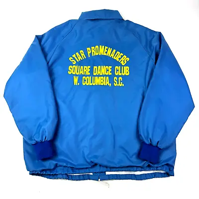 Vintage Star Promenaders Square Dance Club Snap Jacket Embroidered Dave Blue XL • $69.97