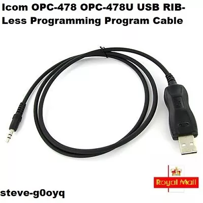 Icom OPC-478 OPC-478U USB RIB-Less Programming Program Cable  • £11.95