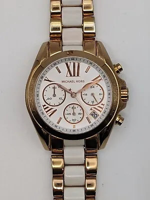 Women's Michael Kors Bradshaw Mini MK5907 Chronograph. New Battery. Box & Manual • £45