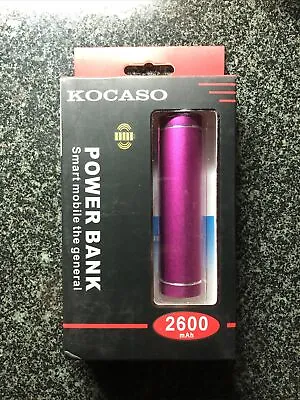 KOCASO 2600mAh Rechargeable Power Bank New In Box (Pink) • $12