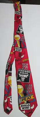 Vintage 90s Chicago Bulls Ties Michael Jordan Three 3 Peat Champions 1991-93/new • $14.99