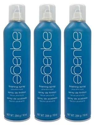 3 Pack! Original Blue Aquage Finishing Spray Ultra-firm Hold 10 Oz Hairspray Lot • $39.95