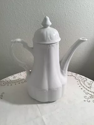 Vtg J&G Meakin Sterling White Ironstone Teapot • $23