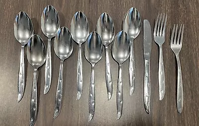 Stainless Flatware Set Of 12 Vintage MCM Japan Starburst 4 Star Atomic • $15.15