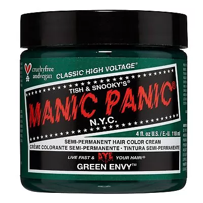 Manic Panic Classic Vegan Semi-Permanent Hair Dye 4oz (14 Green Envy) • $11.99