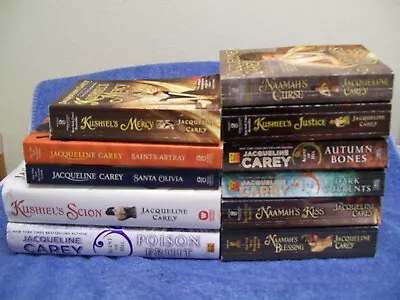 Lot Of 11 Jacqueline Carey Books...kushiel Naamah..poison Fruit Saints Astray • $15.99