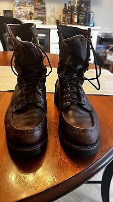 Vintage Filson Brown Leather Boots Size 9 D Made In USA Filson • $149