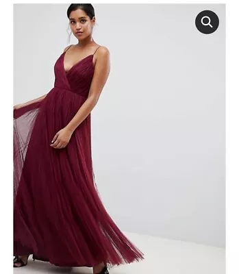 ASOS Burgundy Bridesmaid Dress Size 2 • £5