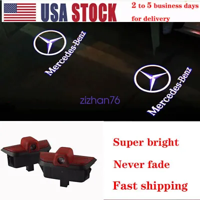 2 LED Projector Ghost Shadow Light Door HD For Mercedes-Benz C Class W204 C350 • $17.95