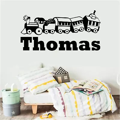 £8.99 • Buy Personalised Kids Train Any Name Wall Art Mural Decal Sticker