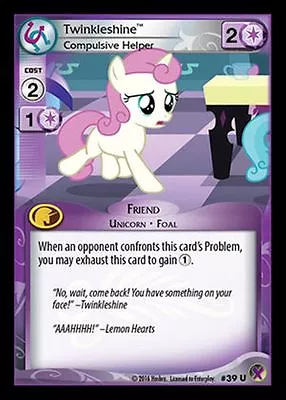 My Little Pony Marks In Time Twinkleshine Compulsive Helper 39 - U X3  MLP CCG  • $1.50