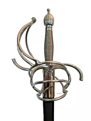 47  Medieval Rapier Sword Stainless Steel Blade Wire Wrapped Handle W Scabbard • $100