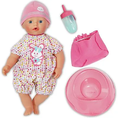 My Little BABY Born 13  Doll Bathing Fun And Potty Romper Hat Nappy Bottle Boxed • £19.95