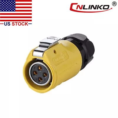 CNLINKO 4 Pin Power Signal Connector Female Plug Outdoor Waterproof IP67 M20 • $16.31