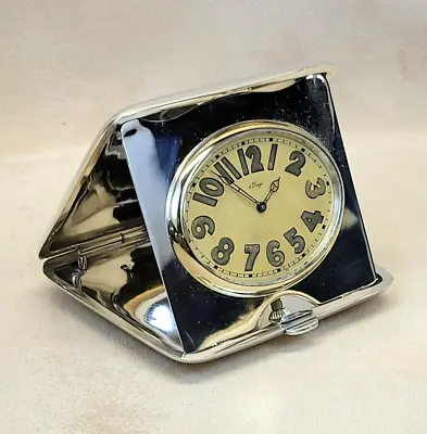 Stellar 1925 Theodore B. Starr Inc NYC Sterling Silver Cased Swiss Travel Clock • $1049.97