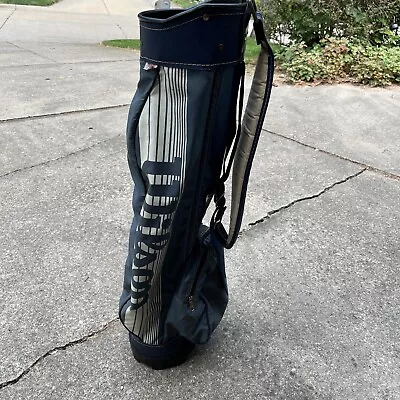 WILSON Sunday Carry Nylon Golf Bag With Strap Ultra Light Vintage - Made In USA • $34