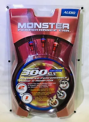 Monster Cable 300XLN Car Audio Y-Adapter (2F-1M) RCA 2x1’ AMP Head CD Sub DVD EQ • $49.85