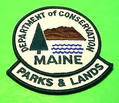 Maine  Department Of Conservation  Parks And Lands  4 3/8   Game Warden   Patch • $8