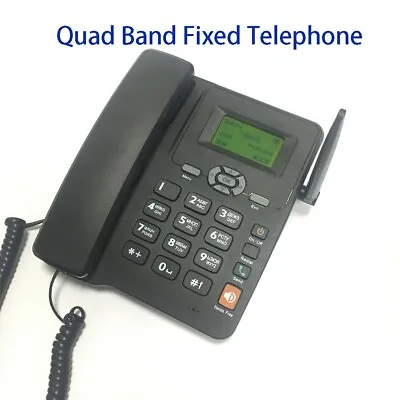 GSM Dual SIM Card Quad Band Wired Phone Home Landline Telephone With FM Radio • $33.29