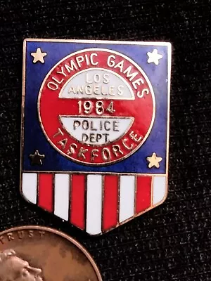 Los Angeles 1984 LAPD LA Police Department Olympic Task Force Shield Lapel Pin • $5.99