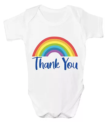 Rainbow Baby Grow Boys Girls Thank You NHS Vest Gift • £6.99