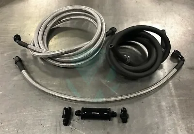 96-00 Honda Civic EK Coupe Tucked Stainless Steel Fuel Line System -6 K Tuned  • $239.95