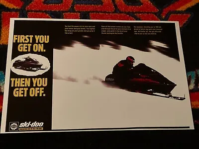 🏁 ‘96 SKI-DOO Formula Mach Z Snowmobile Poster Vintage  Sled ((Get Off))  • $21.88