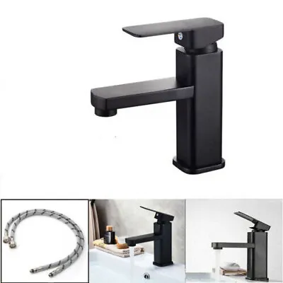 £11.99 • Buy Modern Basin Mixer Sink Tap Brass Single Lever Bathroom Matte Mono Faucet Black