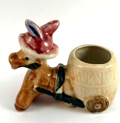 Donkey With Cart Ceramic Toothpick Holder Vintage • $14.30