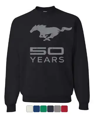 Ford Mustang 50 Years Crew Neck Sweatshirt Anniversary Licensed • $39.95