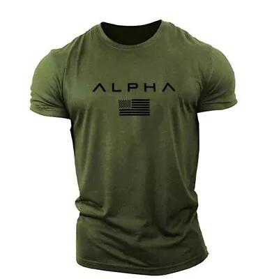 Men's Workout Crew Neck Tee T Shirts Short Sleeve Gym Bodybuilding Muscle Shirts • $16.95